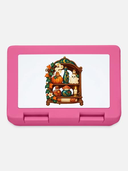 Verzaubertes Herbst-Halloween-Regal - Brotdose - Pink