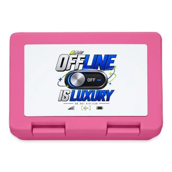 Offline ist Luxus - Brotdose - Pink - Vorne