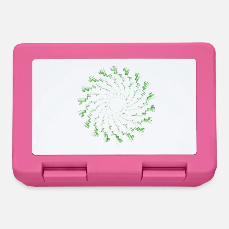 dotted shape rotated wind turbine green - Lunchbox - pink
