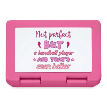 Nicht perfekt, aber Handballerin,Handball - Brotdose - Pink - Vorne