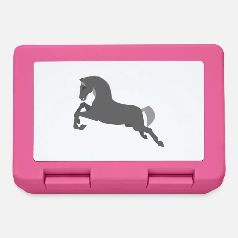 Graues Pferd - Brotdose - Pink