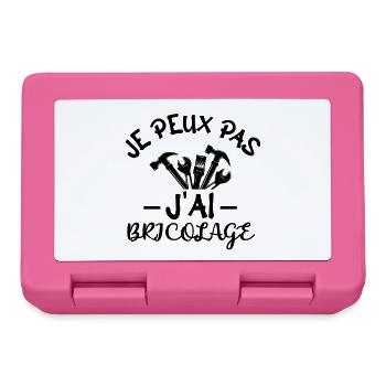 je peux pas j'ai bricolage - Bricolage !! - Boîte à goûter - rose - Devant