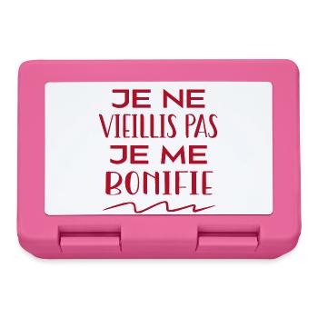 Je ne vieillis pas je me bonifie ! - Boîte à goûter - rose - Devant