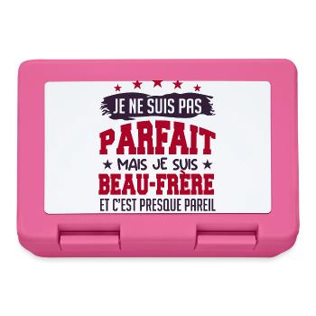 Pas parfait beau frère !! - Boîte à goûter - rose - Devant