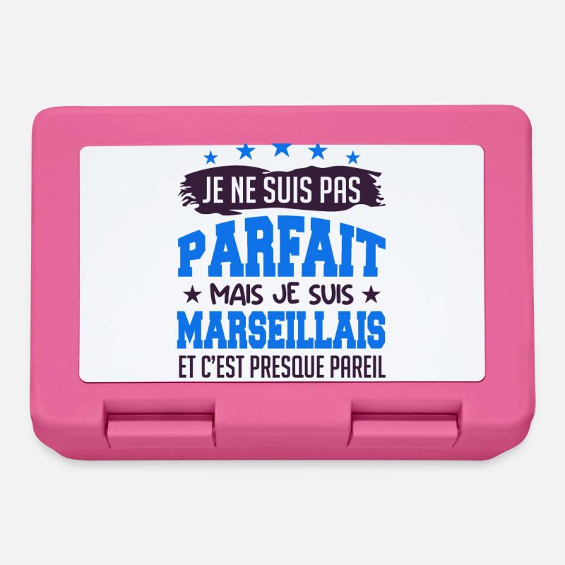 Je ne suis pas parfait mais je suis Marseillais - Boîte à goûter - rose