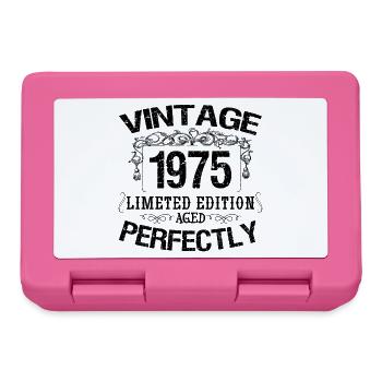 1975 Jahrgang | Limitierte Auflage 1975 perfekt gealtert - Brotdose - Pink - Vorne
