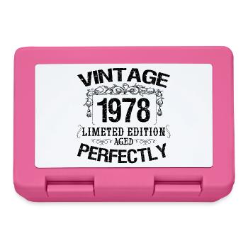 1978 Jahrgang | Limitierte Auflage 1978 perfekt gealtert - Brotdose - Pink - Vorne