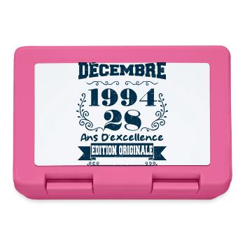 décembre 1994 Edition original | Vintage 1994 - Boîte à goûter - rose - Devant