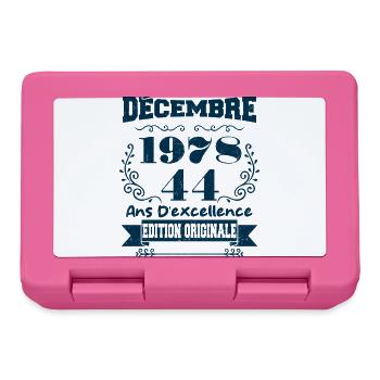 décembre 1978 Edition original | Vintage 1978 - Boîte à goûter - rose - Devant