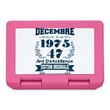 décembre 1975 Edition original | Vintage 1975 - Boîte à goûter - rose - Devant