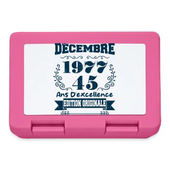 décembre 1977 Edition original | Vintage 1977 - Boîte à goûter - rose - Devant