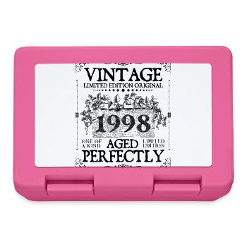 1998 | Vintage Aged Perfectly seit 1998 Geburtstag - Brotdose - Pink - Vorne