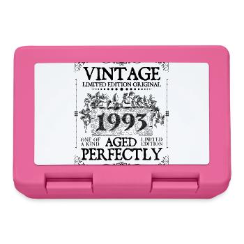 1993 | Vintage Aged Perfectly since 1993 birthday - Lunchbox - pink - Front