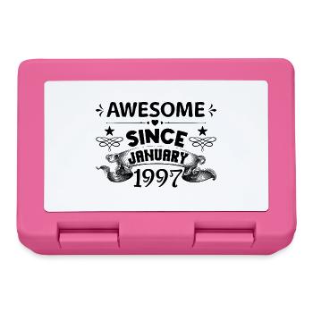 January 1997 | Awesome since January 1997 - Lunchbox - pink - Front