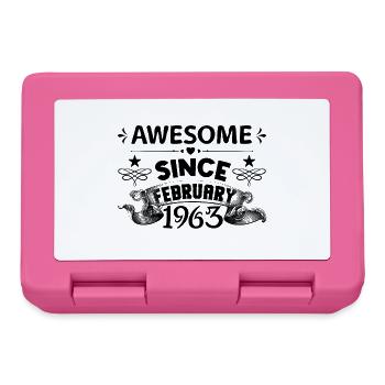 February 1963 | Awesome 1963 | born in February - Lunchbox - pink - Front