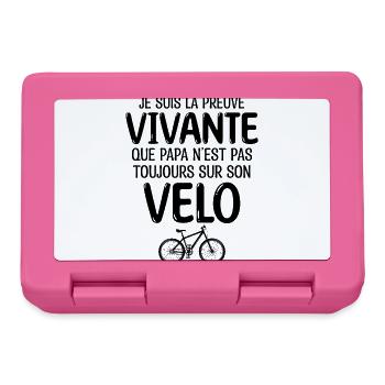 Mon Papa fait du Vélo fêtes des pères - Boîte à goûter - rose - Devant