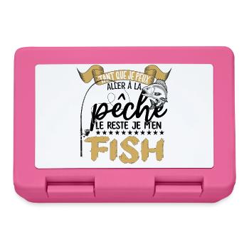 je m'en fish | la pêche le reste je m'en fish !! - Boîte à goûter - rose - Devant