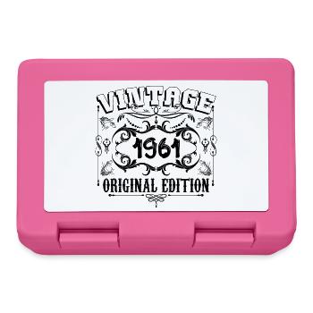 1961 | Vintage Aged Original 1961 birthday gift - Lunchbox - pink - Front