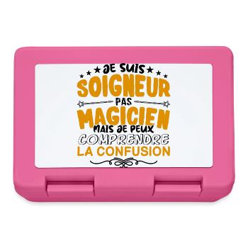 Soigneur pas Magicien | le Meilleur Soigneur cade - Boîte à goûter - rose - Devant
