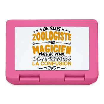 Zoologiste pas Magicien | le Meilleur Zoologiste - Boîte à goûter - rose - Devant