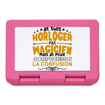 Horloger pas Magicien | le Meilleur Horloger cade - Boîte à goûter - rose - Devant