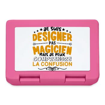 Designer pas Magicien | le Meilleur Designer cade - Boîte à goûter - rose - Devant