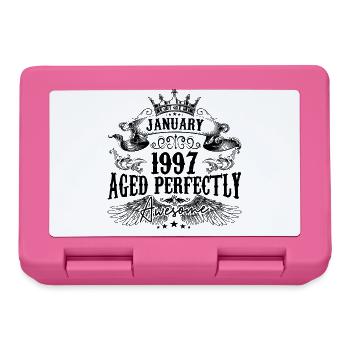 1997 | Januar Aged Perfectly 1997 Geburtstagsgeschenk - Brotdose - Pink - Vorne