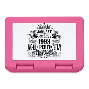 1993 | Januar Aged Perfectly 1993 Geburtstagsgeschenk - Brotdose - Pink - Vorne
