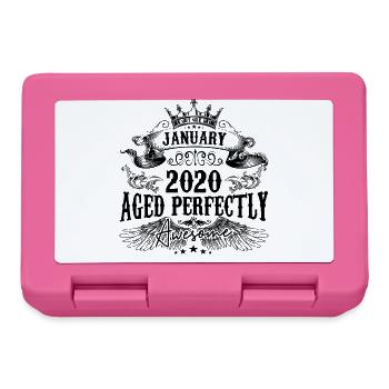 2020 | Januar Aged Perfectly 2020 Geburtstagsgeschenk - Brotdose - Pink - Vorne