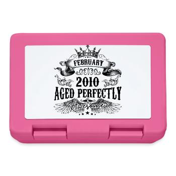 2010 | February Aged Perfectly 2010 birthday gift - Lunchbox - pink - Front