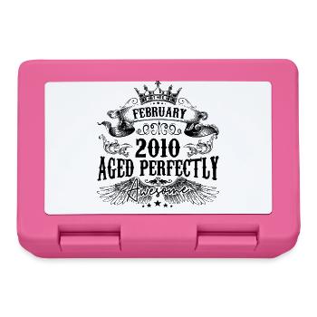 2010 | February Aged Perfectly 2010 birthday gift - Lunchbox - pink - Front