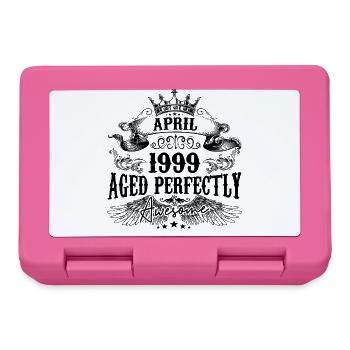 1999 | april Aged Perfectly 1999 Geburtstagsgeschenk - Brotdose - Pink - Vorne