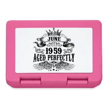 1959 | June Aged Perfectly 1959 Geburtstagsgeschenk - Brotdose - Pink - Vorne