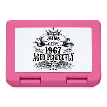 1967| June Aged Perfectly 1967 Geburtstagsgeschenk - Brotdose - Pink - Vorne