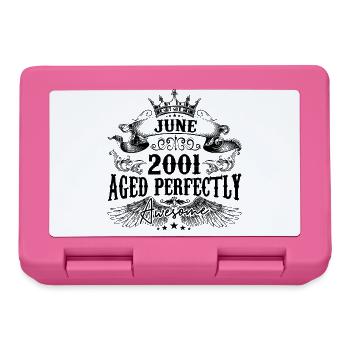 2001 | June Aged Perfectly 2001 birthday gift - Lunchbox - pink - Front