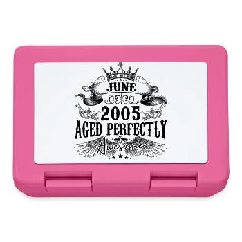 2005| Juni Aged Perfectly 2005 Geburtstagsgeschenk - Brotdose - Pink - Vorne