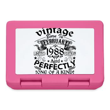 Februar 1988 | Jahrgang 1988 | geboren im Februar - Brotdose - Pink - Vorne