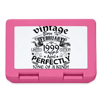 Februar 1999| Jahrgang 1999 | geboren im Februar - Brotdose - Pink - Vorne