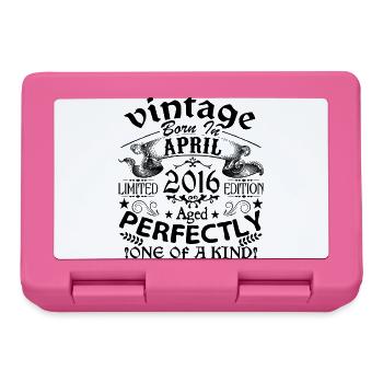 April 2016 | Jahrgang 2016 | geboren im April - Brotdose - Pink - Vorne