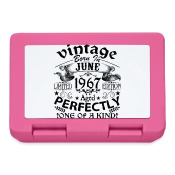 Juni 1967 | Jahrgang 1967 | geboren im Juni - Brotdose - Pink - Vorne