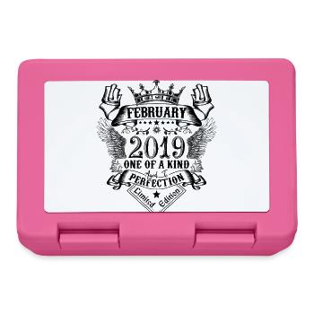 Anniversaire Février 2019 né en Février 2019 - Boîte à goûter - rose - Devant