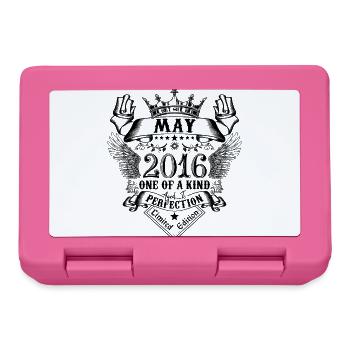 Geburtstag Mai 2016 geboren im Mai 2016 - Brotdose - Pink - Vorne
