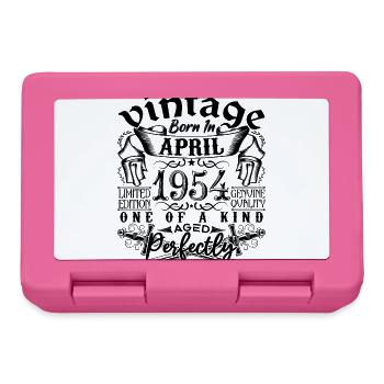 Geburtstag 1954 April 1954! geboren im April 1954 - Brotdose - Pink - Vorne