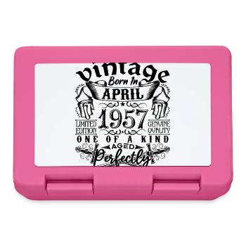 Anniversaire 1957 Avril 1957 ! né en Avril 1957 - Boîte à goûter - rose - Devant