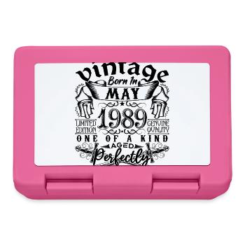 Birthday 1989 May 1989! born May 1989 - Lunchbox - pink - Front