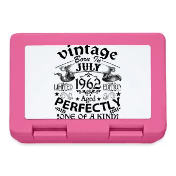 Juli 1962 | Jahrgang 1962 | geboren im Juli - Brotdose - Pink - Vorne