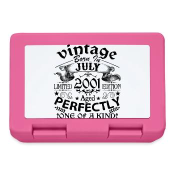 Juli 2001 | Jahrgang 2001 | geboren im Juli - Brotdose - Pink - Vorne