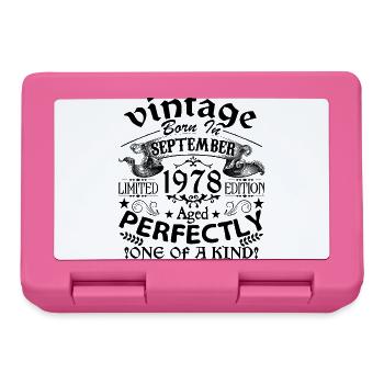 September 1978 | Jahrgang 1978 | geboren im September - Brotdose - Pink - Vorne