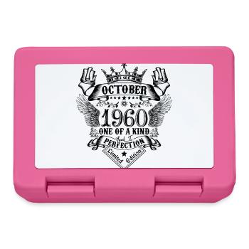 Geburtstag 1960 Oktober 1960 geboren im Oktober - Brotdose - Pink - Vorne