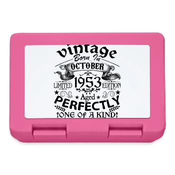 Octobre 1953 | Vintage 1953 | né en Octobre - Boîte à goûter - rose - Devant